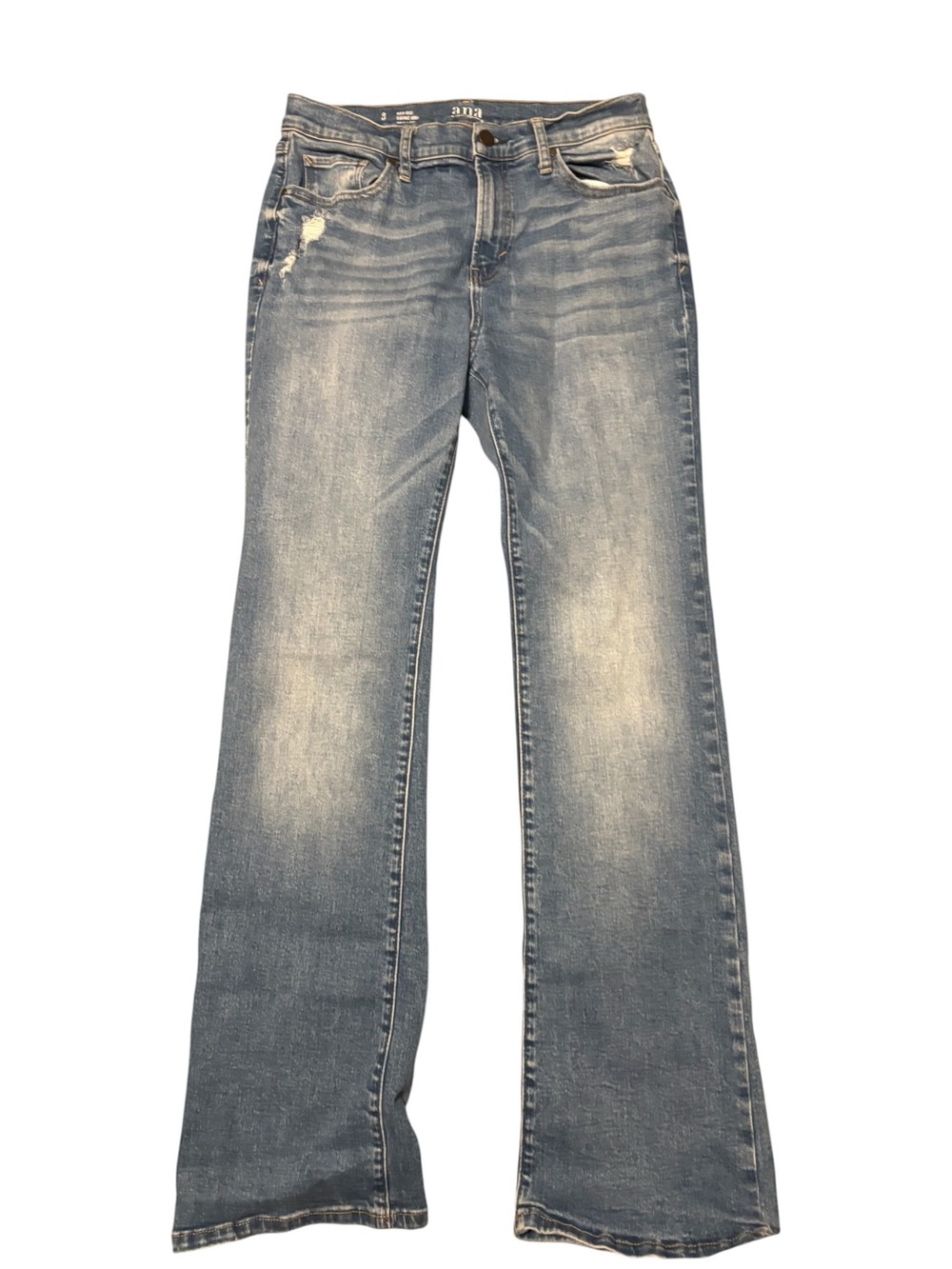 Women’s ANA Jeans High Rise Vintage Boot Distressed Denim Size 8